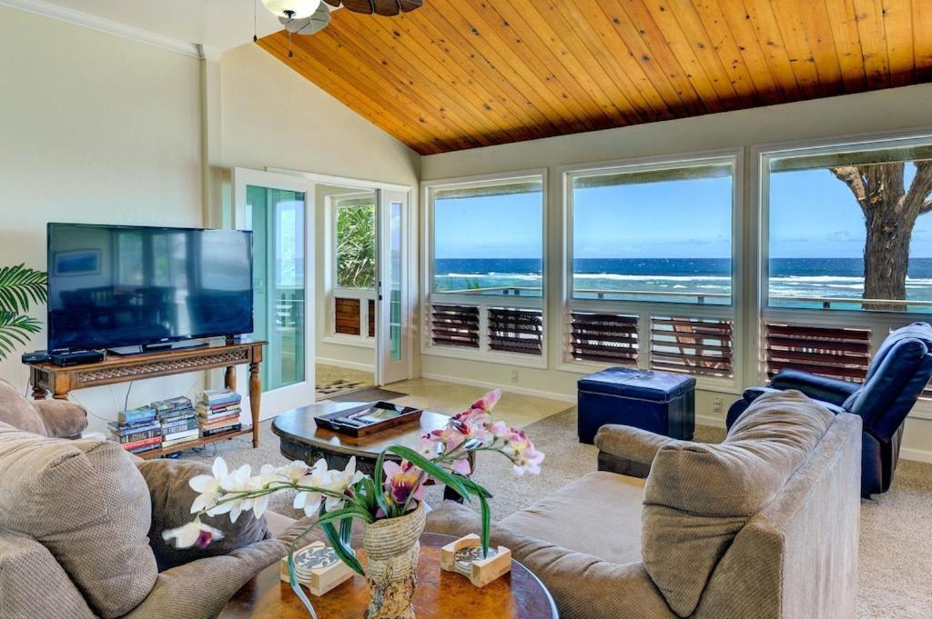 Haena Beachfront With Stunning Panoramic Ocean Views Tvnc # 5134 Villa Hanalei Exterior photo